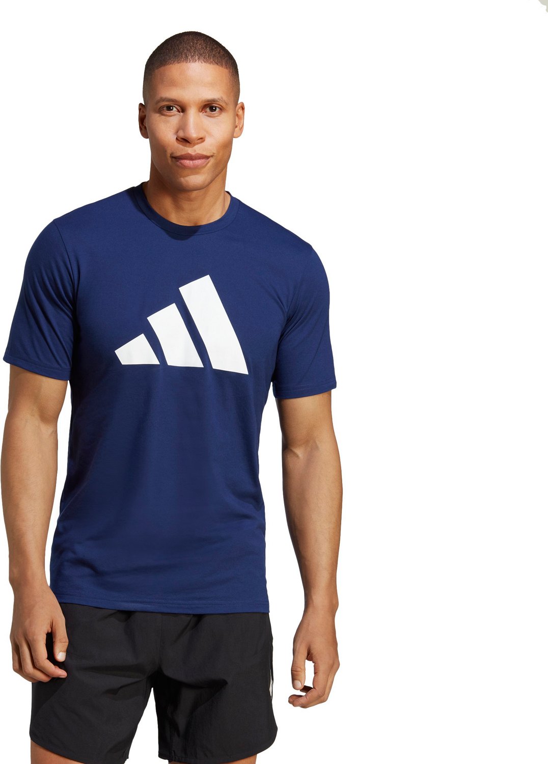 Camiseta Training Essentials Linear Logo Collegiate Navy Hombre
