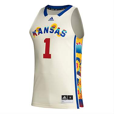 adidas Men's University of Kansas BHM Replica Basketball Jersey                                                                 