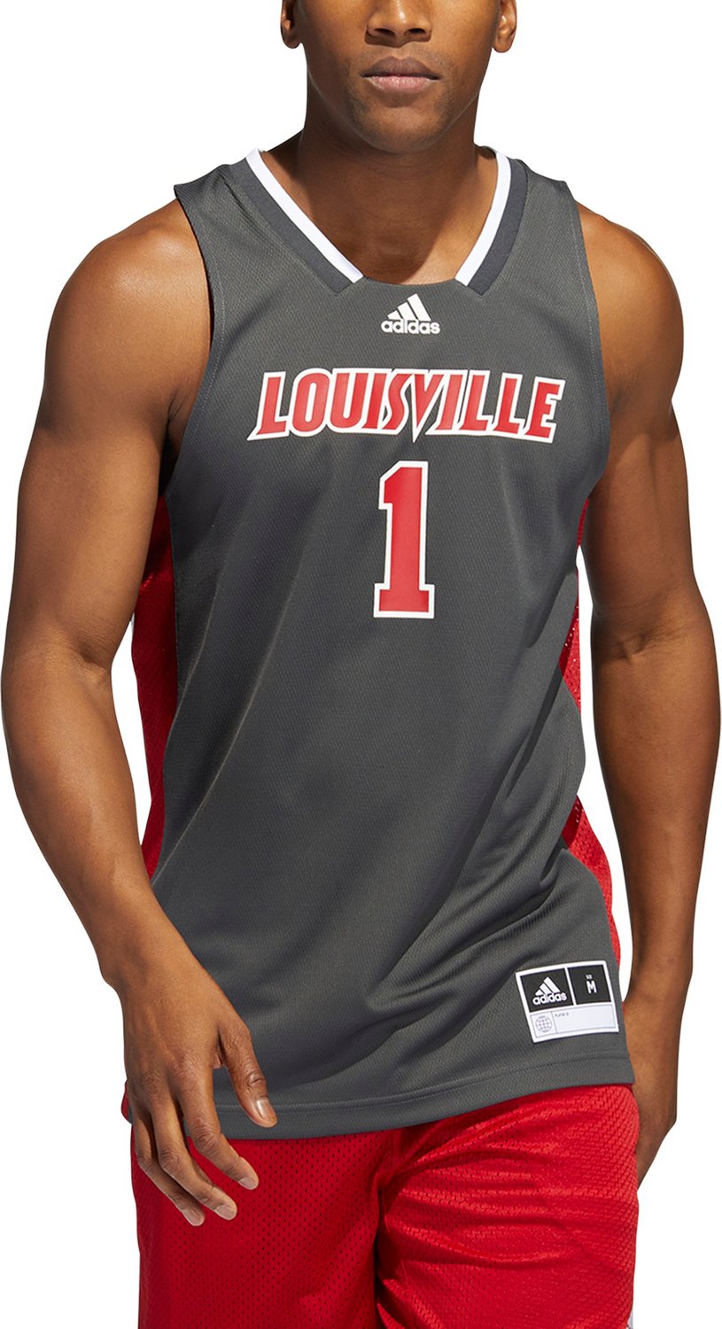 adidas Men's University of Louisville Retro Replica Basketball Jersey - view number 2