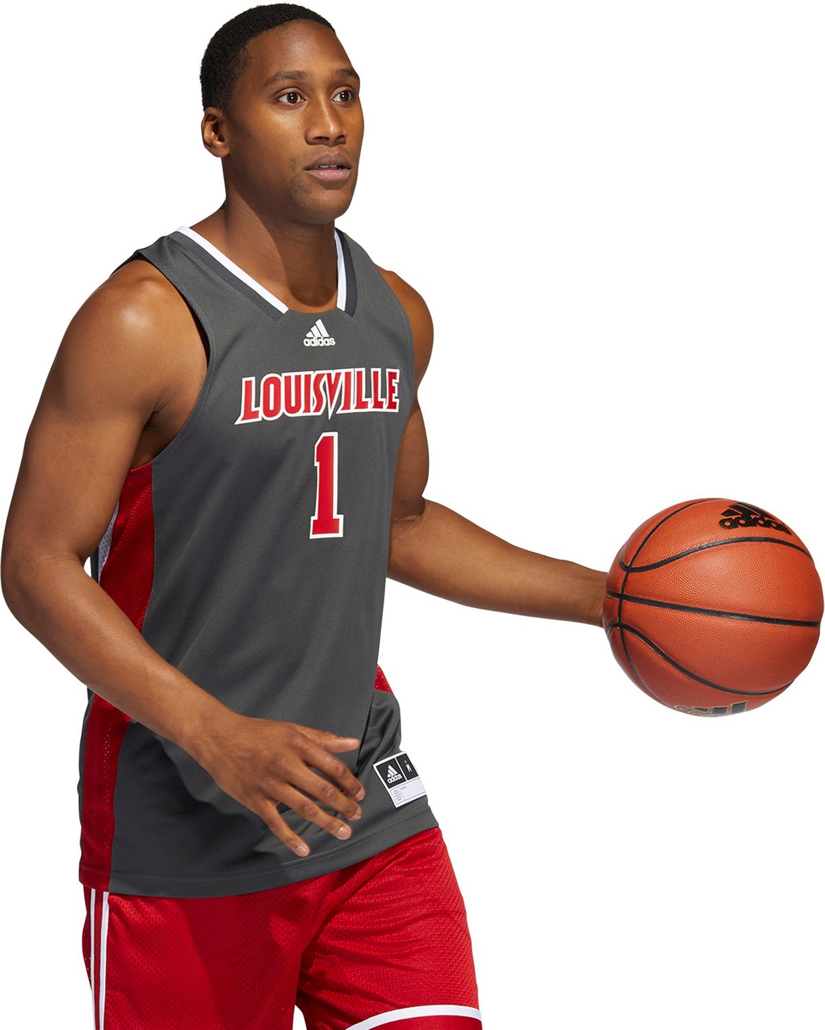 adidas Men's University of Louisville Retro Replica Basketball Jersey - view number 4