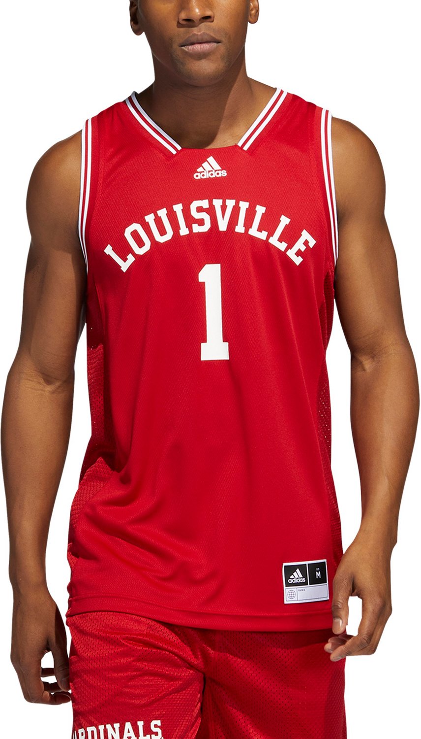adidas Men's University of Louisville Retro Replica Basketball Jersey - view number 2