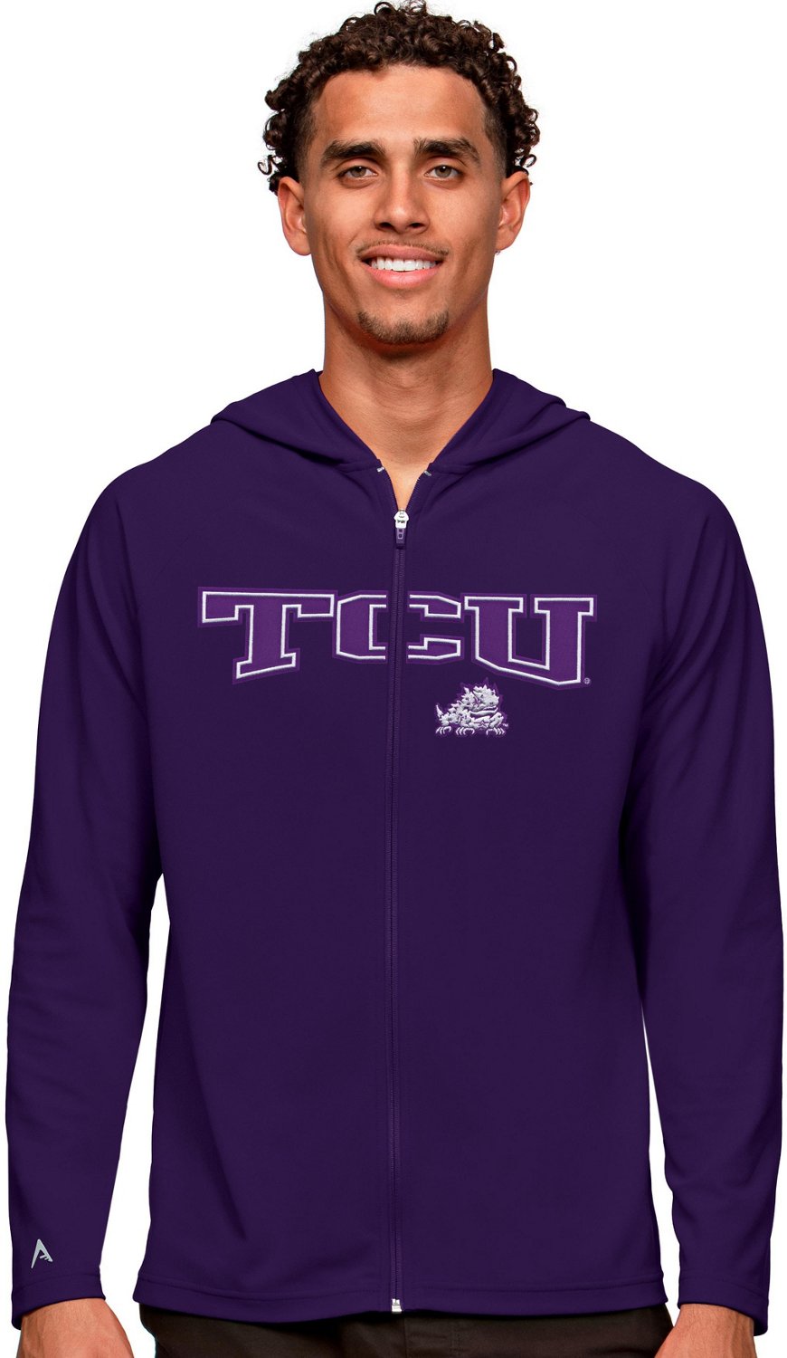 Antigua Men's Texas Christian University Legacy Full Zip Hoodie