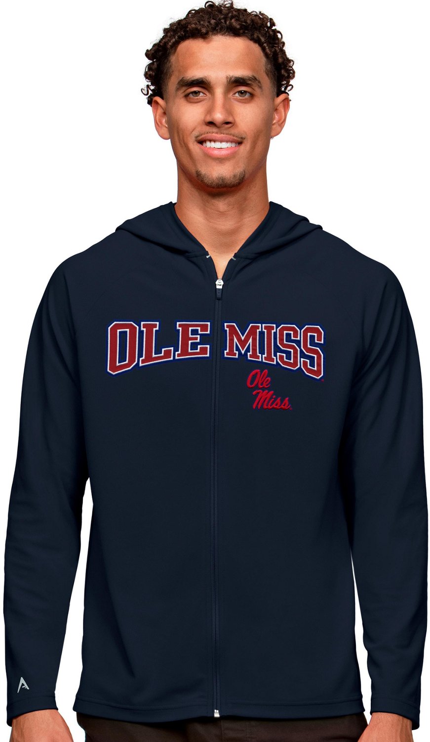 Antigua Men's University of Mississippi Legacy Full Zip Hoodie