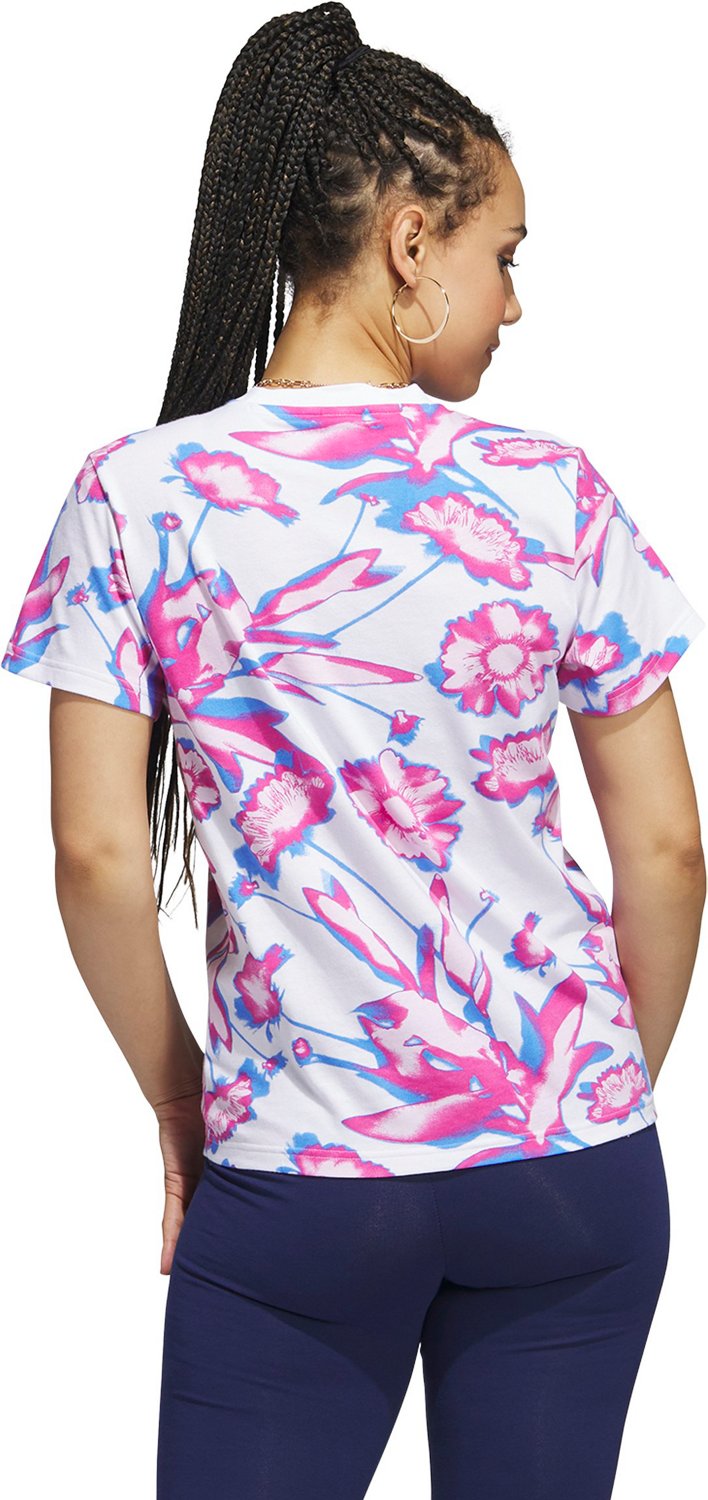 adidas Women's Bloom AOP Graphic Short Sleeve T-shirt - view number 2