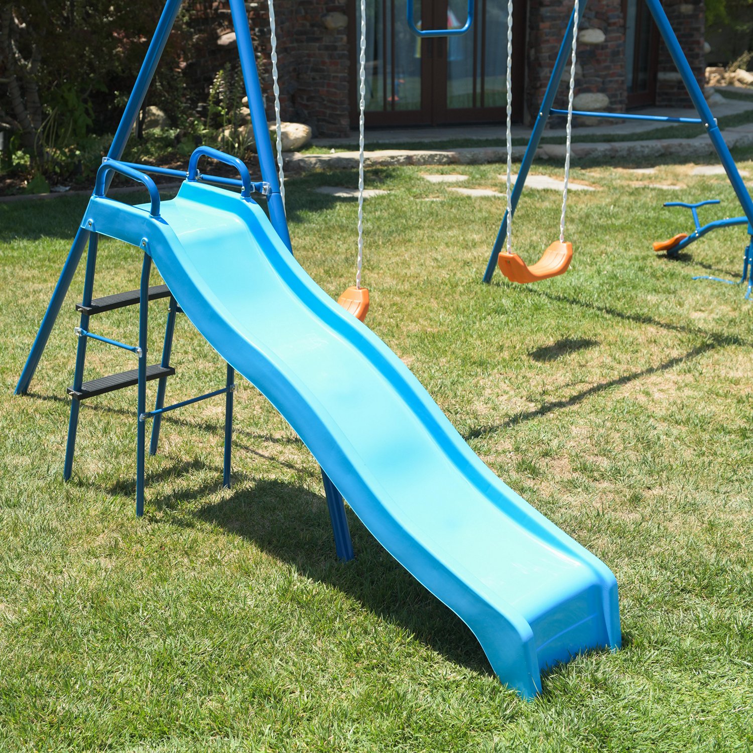 Fitness Reality Kids' 6-Station Swing Set with Seesaw - view number 3