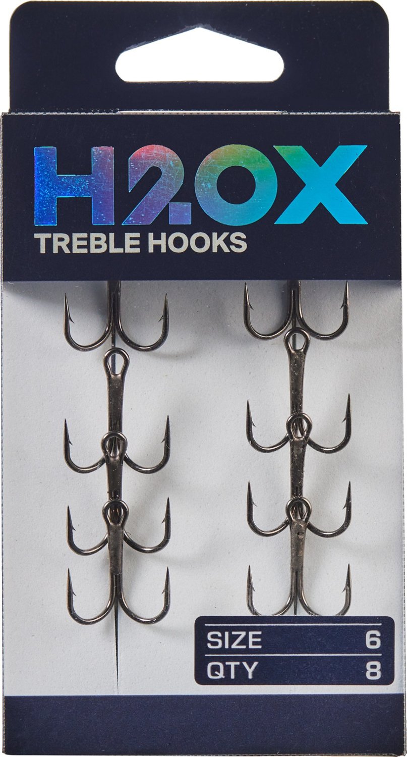 H2OX # 6 Personal Treble Hook 8 Pack
