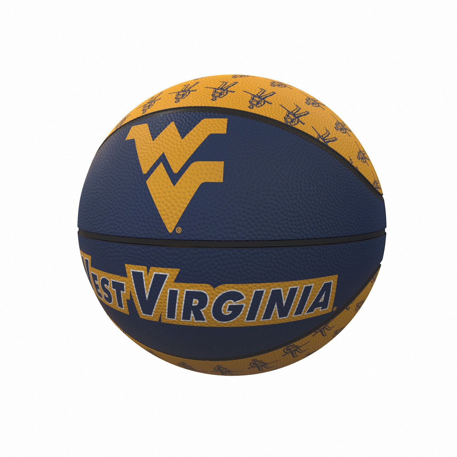 Logo Brands West Virginia University Repeat Mini Rubber Basketball - view number 1