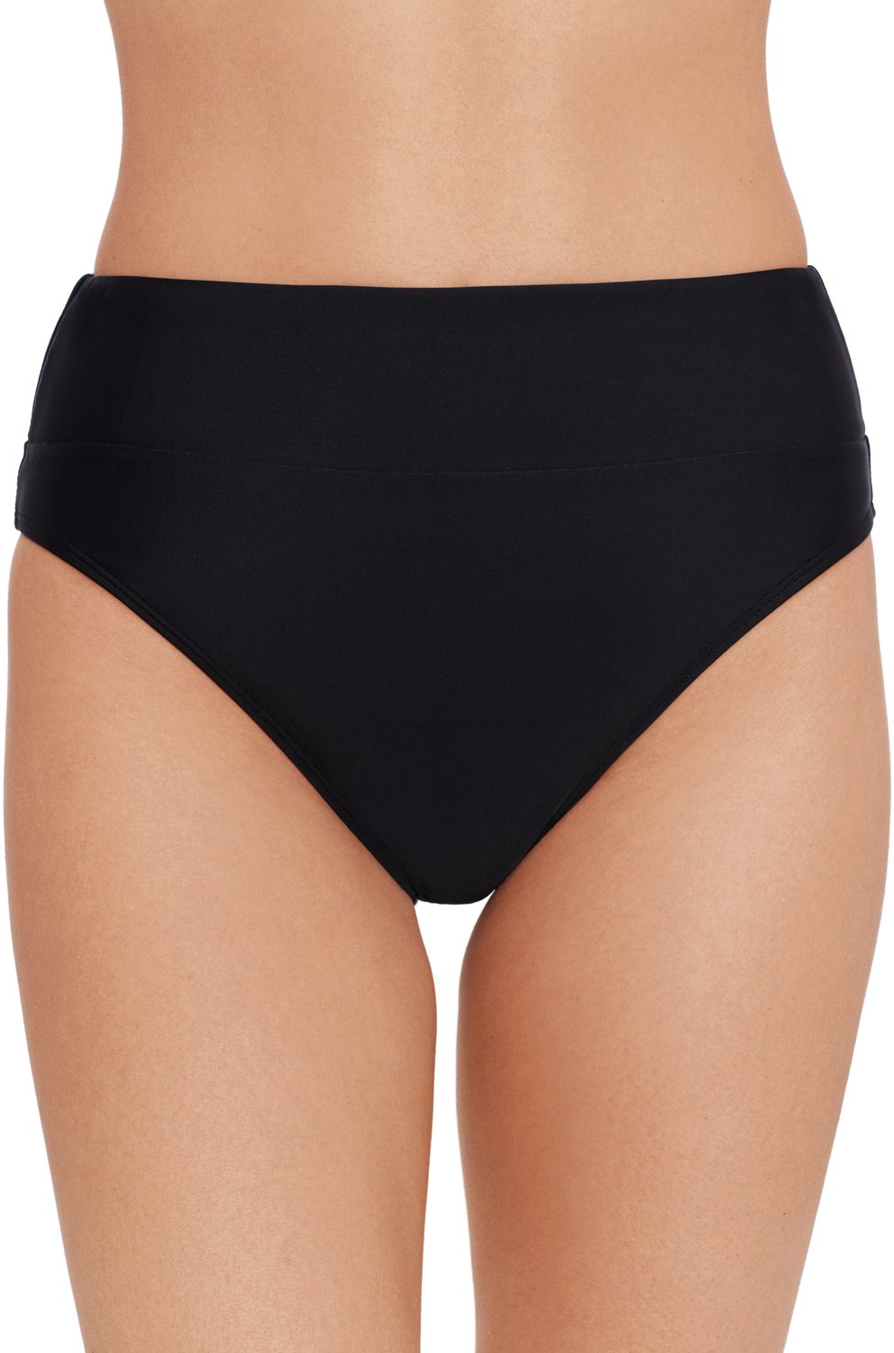 O'Rageous Juniors' Solid Wide Band High Waist Swim Bottom