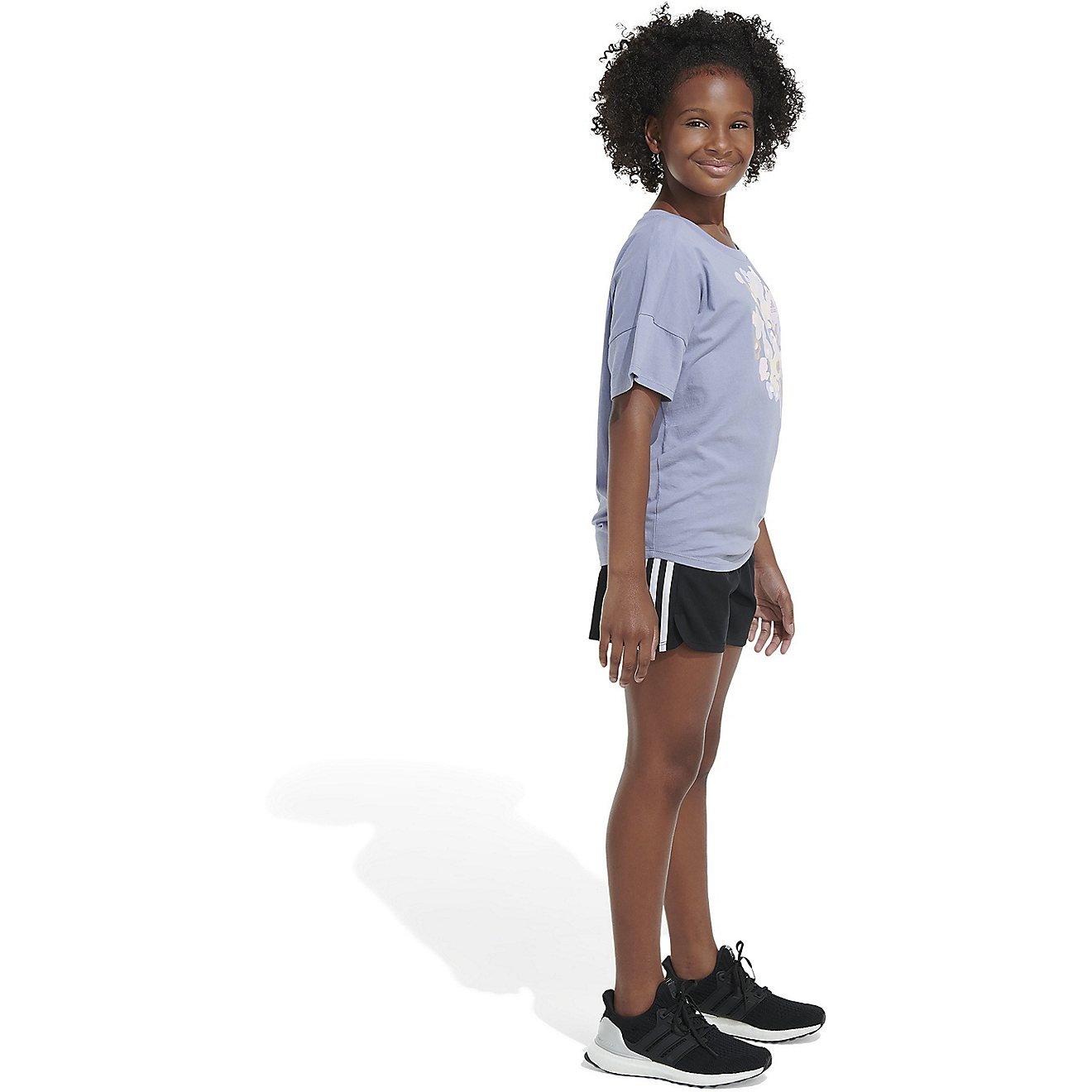 adidas Girls' Loose Front Tie T-shirt                                                                                            - view number 4