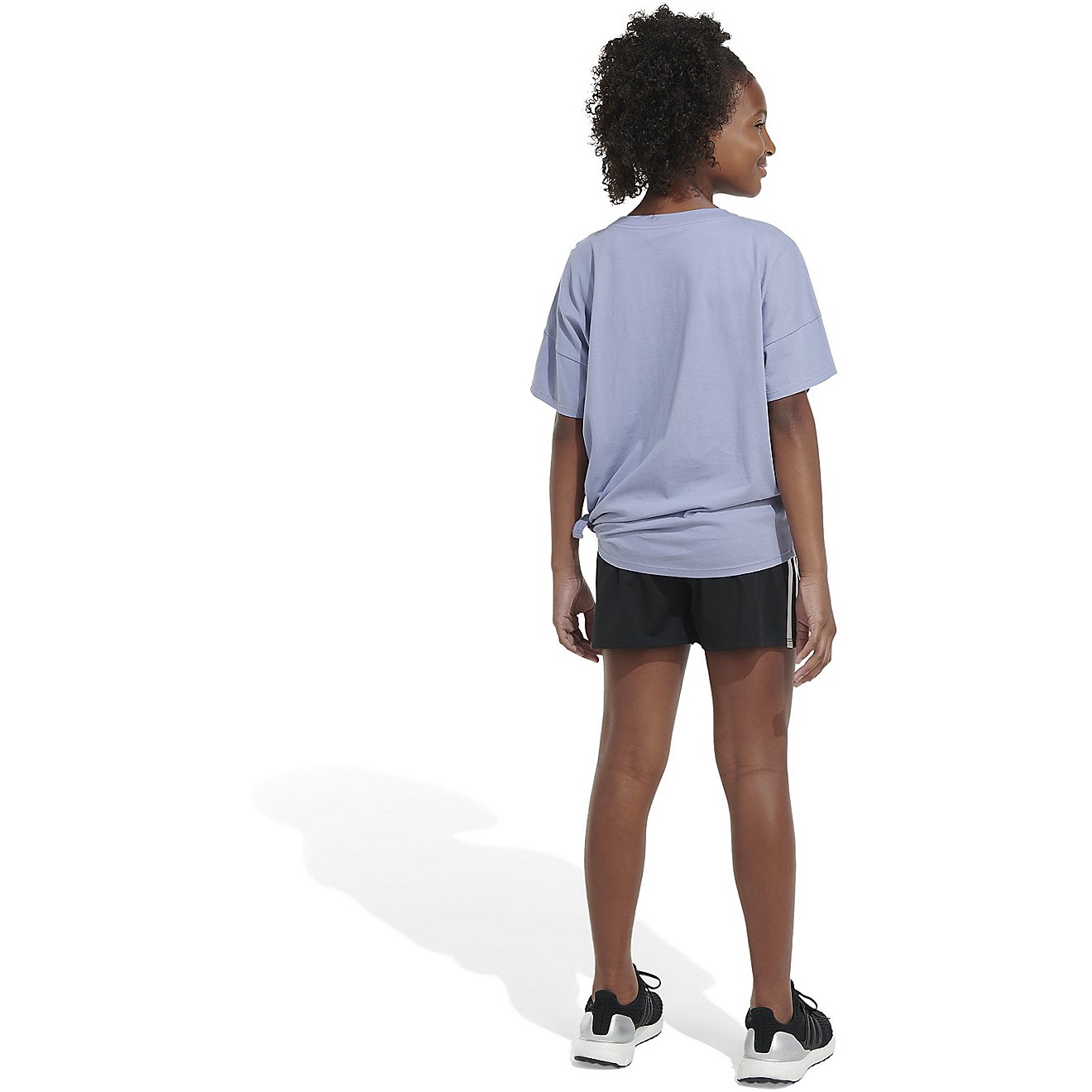 adidas Girls' Loose Front Tie T-shirt                                                                                            - view number 5