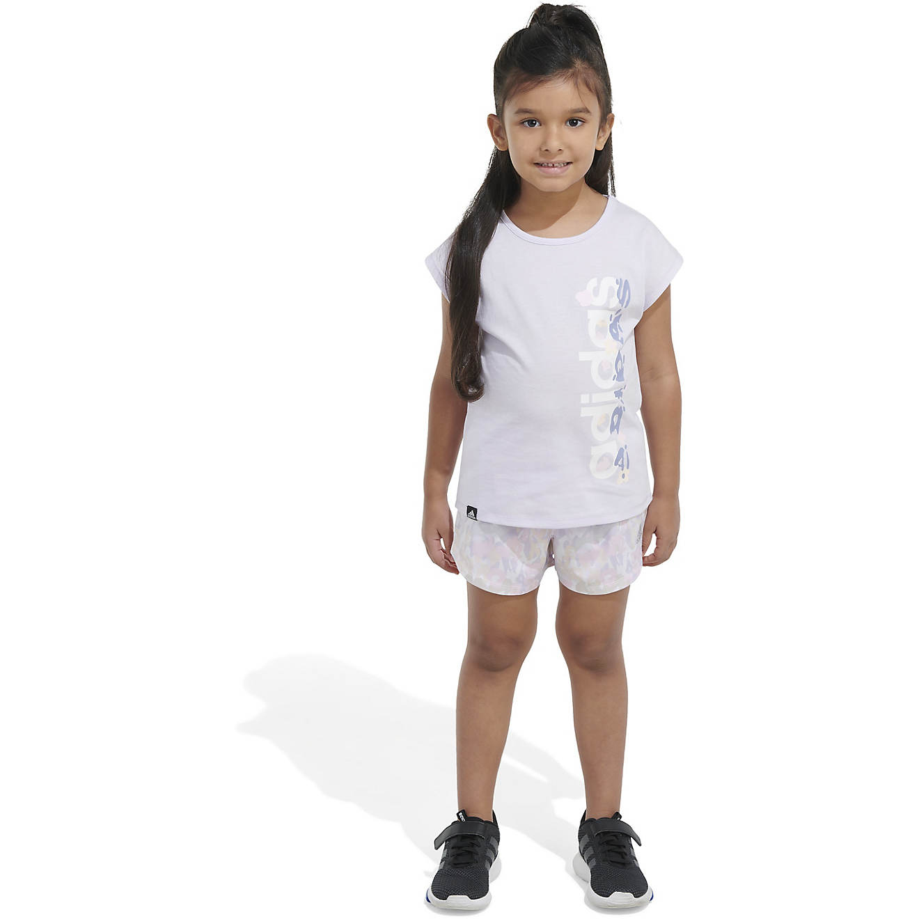 adidas Girls' T-shirt And AOP Woven Shorts Set                                                                                   - view number 1