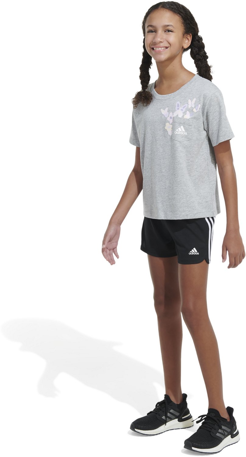 adidas Girls' Heather Pocket Short Sleeve T-shirt - view number 2