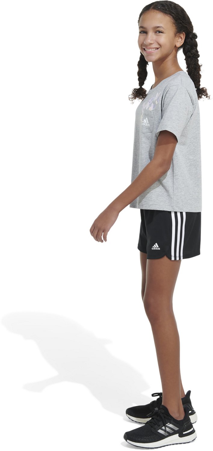 adidas Girls' Heather Pocket Short Sleeve T-shirt - view number 3