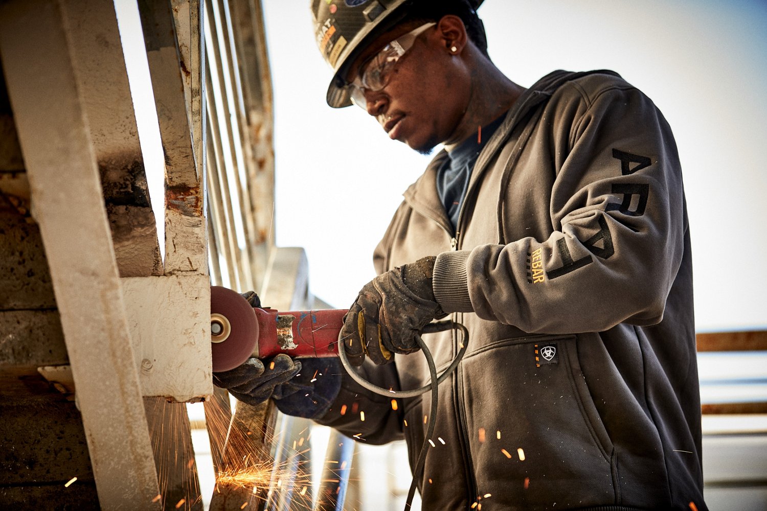 Ariat Men's Rebar All-Weather Full-Zip Hoodie - view number 3