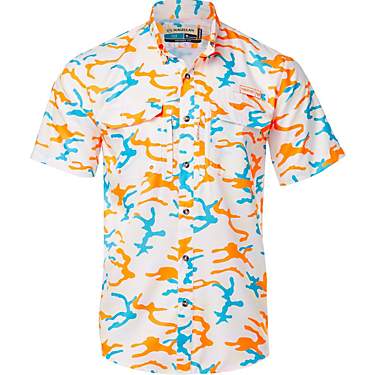 Magellan Outdoors Men’s Whataburger Camo Print Button Down Shirt                                                              