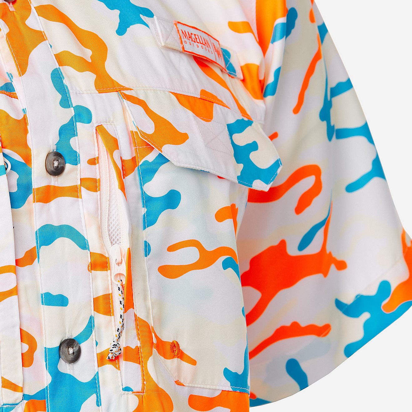 Magellan Outdoors Men’s Whataburger Camo Print Button Down Shirt                                                               - view number 4