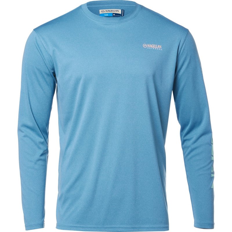 Magellan Outdoors Men's Casting Crew Print Long Sleeve Fishing Shirt Blue, 3X-Large - Men's Fishing Tops at Academy Sports