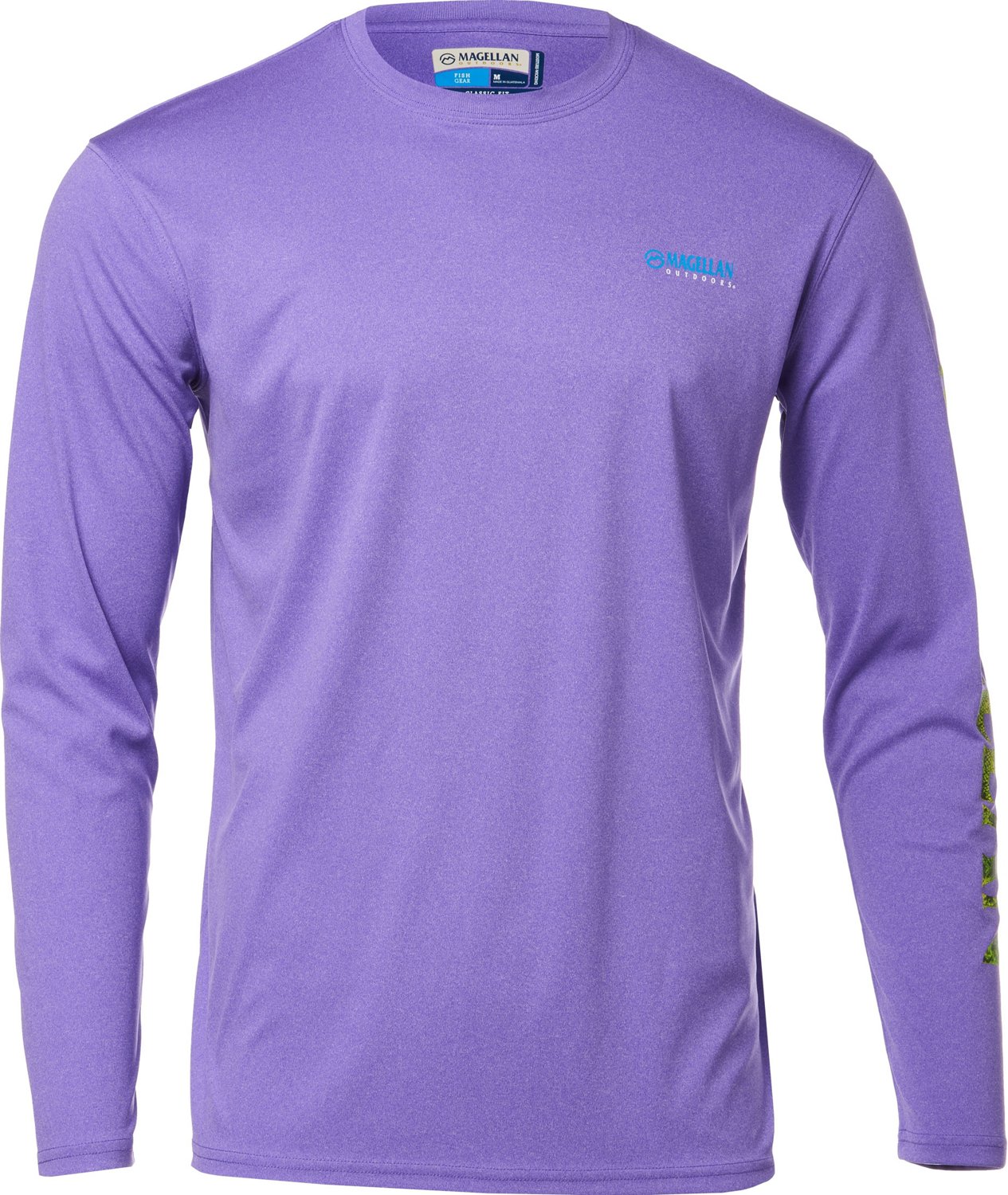 Magellan Outdoors Men's Casting Crew Print Long Sleeve Fishing Shirt