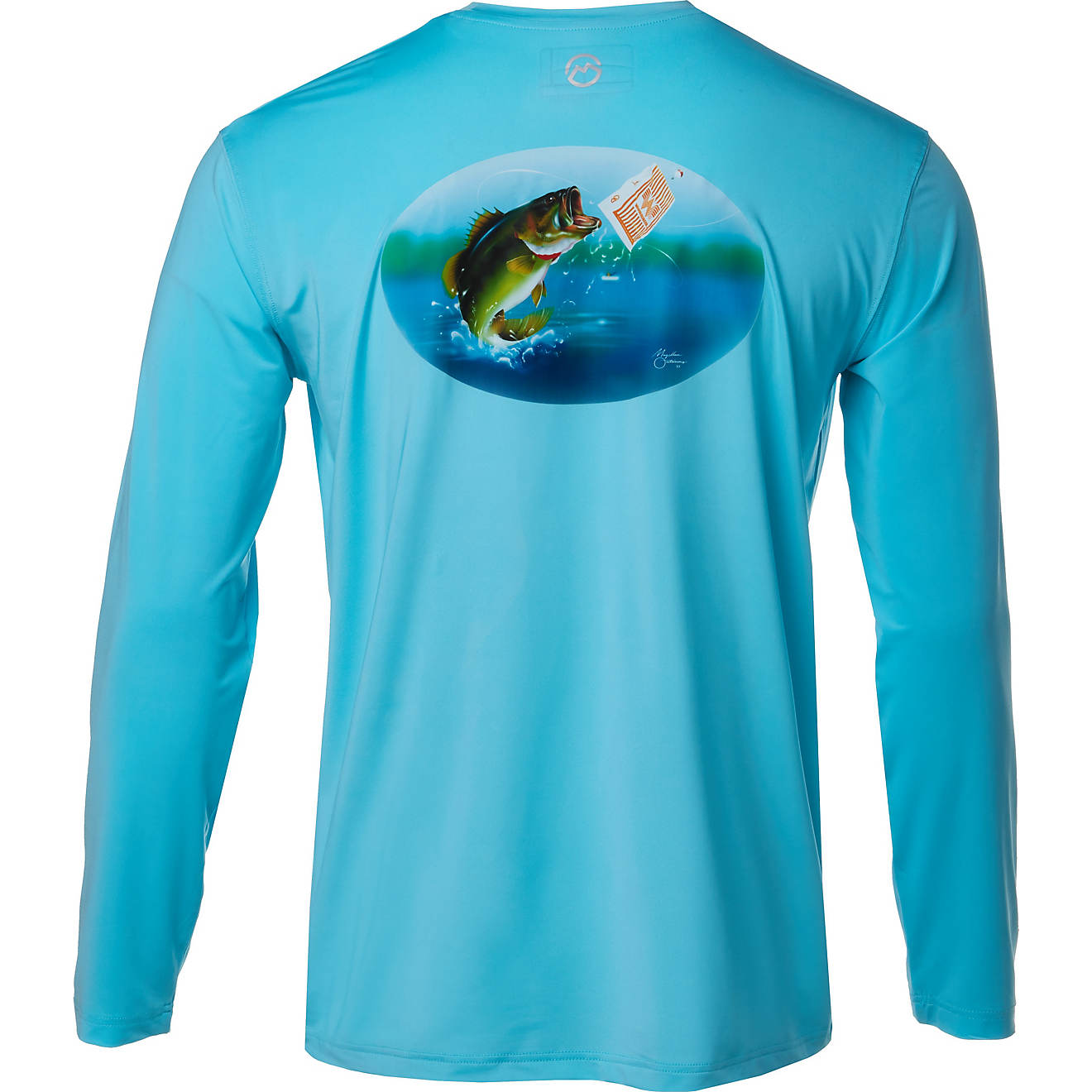 Magellan Outdoors Men’s Whataburger Airbrush Bass Long Sleeve Graphic T-shirt                                                  - view number 1