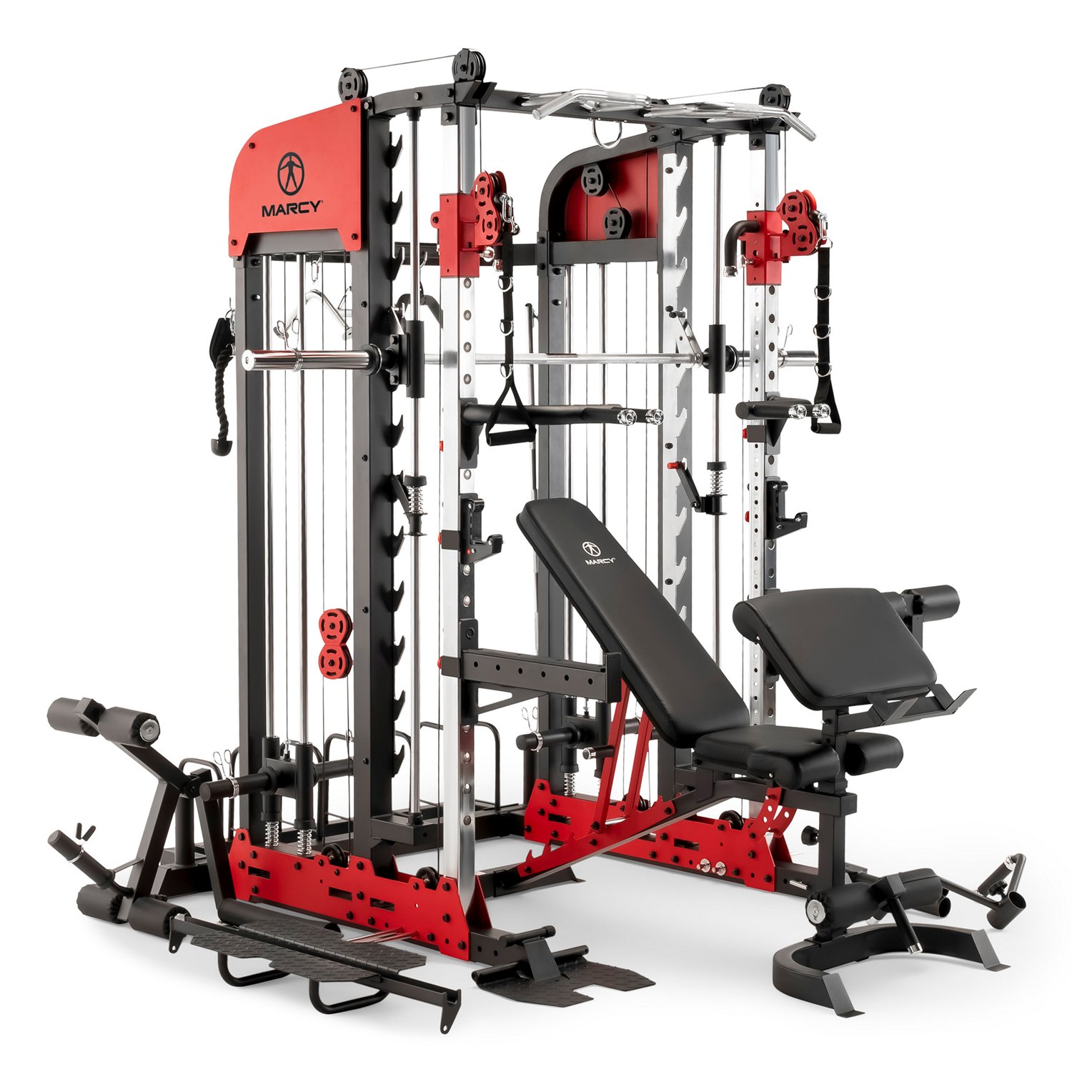 Marcy Deluxe Pro Smith Cage Home Gym System Academy