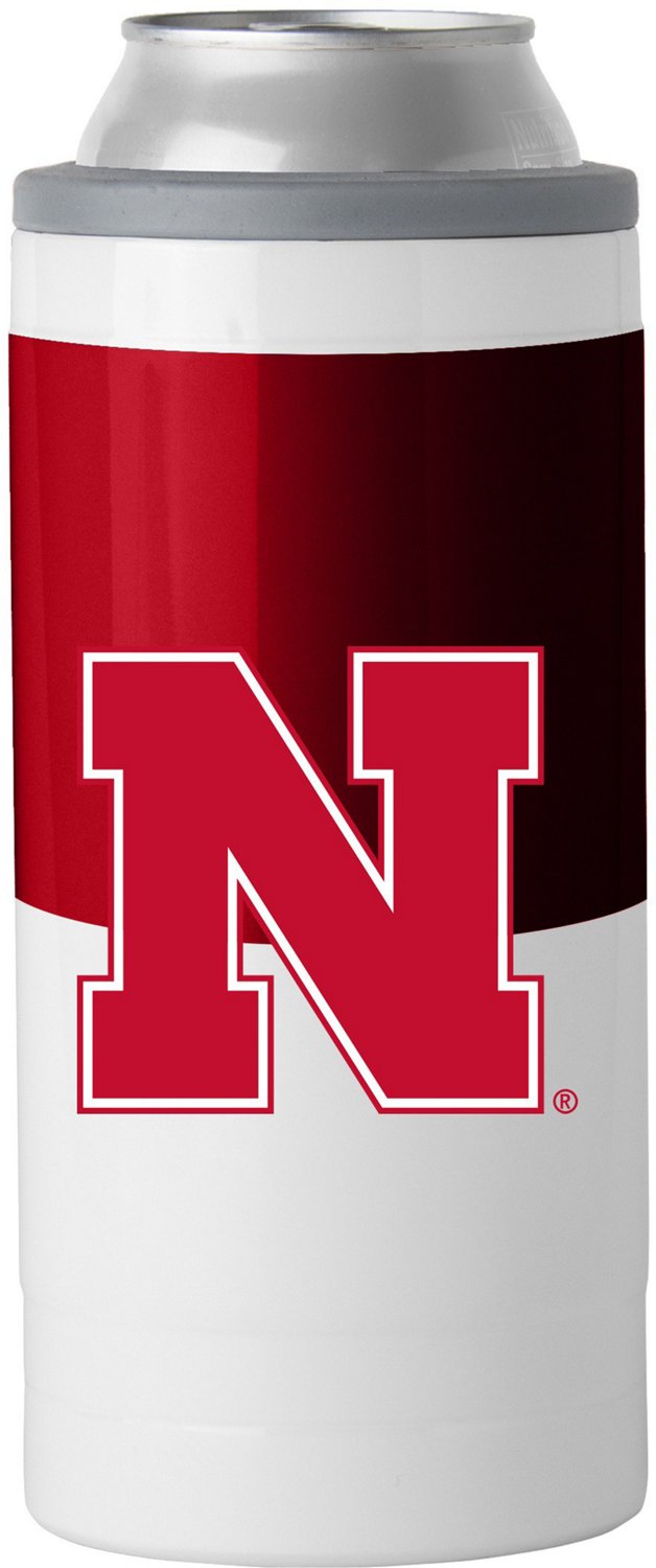 Logo Brands University of Nebraska Colorblock 12 oz Slim Can Coolie