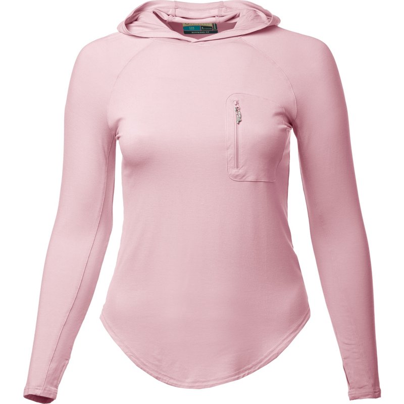 Magellan Outdoors Women's FishGear Shore & Line Hoodie Pink Light, X-Small - Women's Fishing Tops at Academy Sports