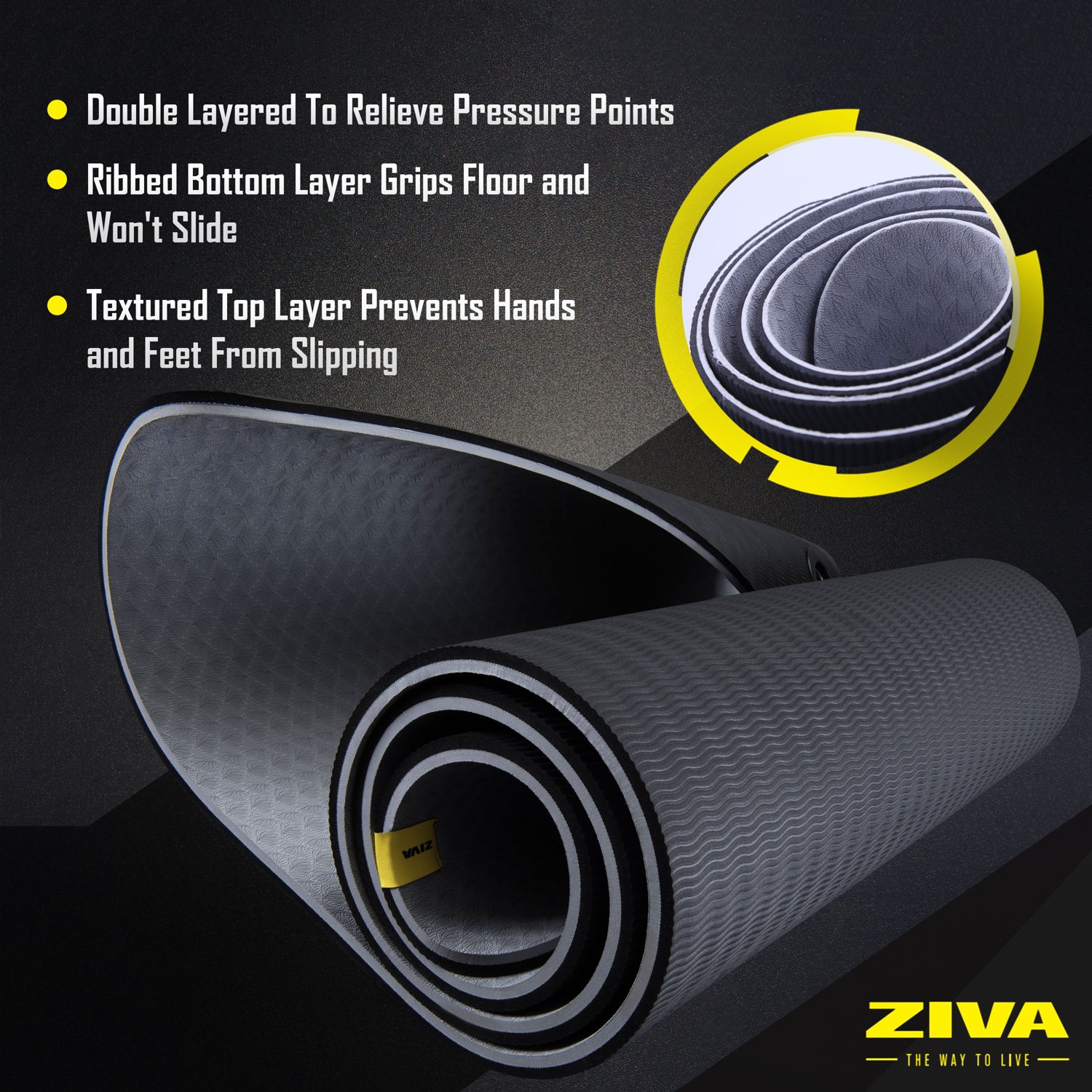 ZIVA Yoga Mat 5mm TPE - view number 6