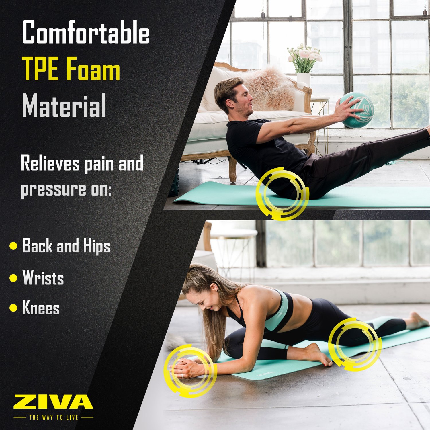 ZIVA Yoga Mat 5mm TPE - view number 8