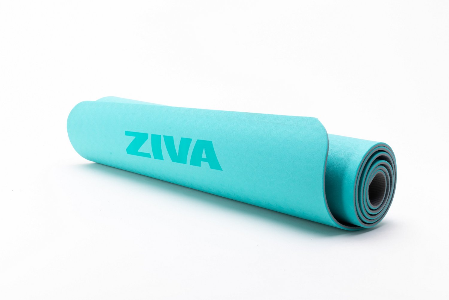 ZIVA TPE Yoga Mat - Turquoise/Gray (5mm)