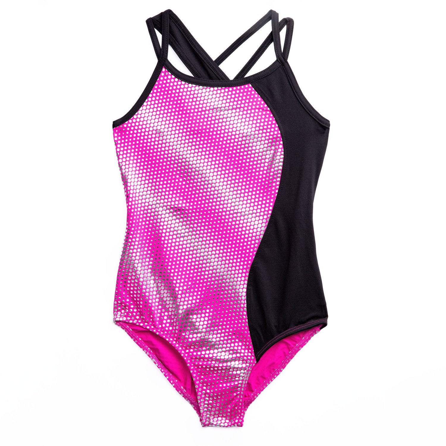 Rainbeau Moves Girls' Wavy Side Inset Tank Leotard