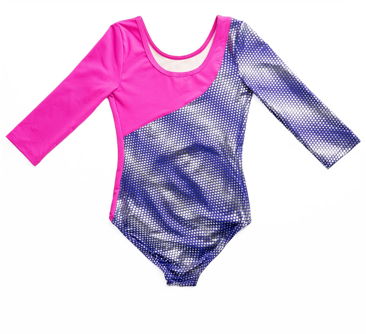 Rainbeau Moves Girls' Blocked Asymmetrical 3/4 Sleeve Leotard - view number 4