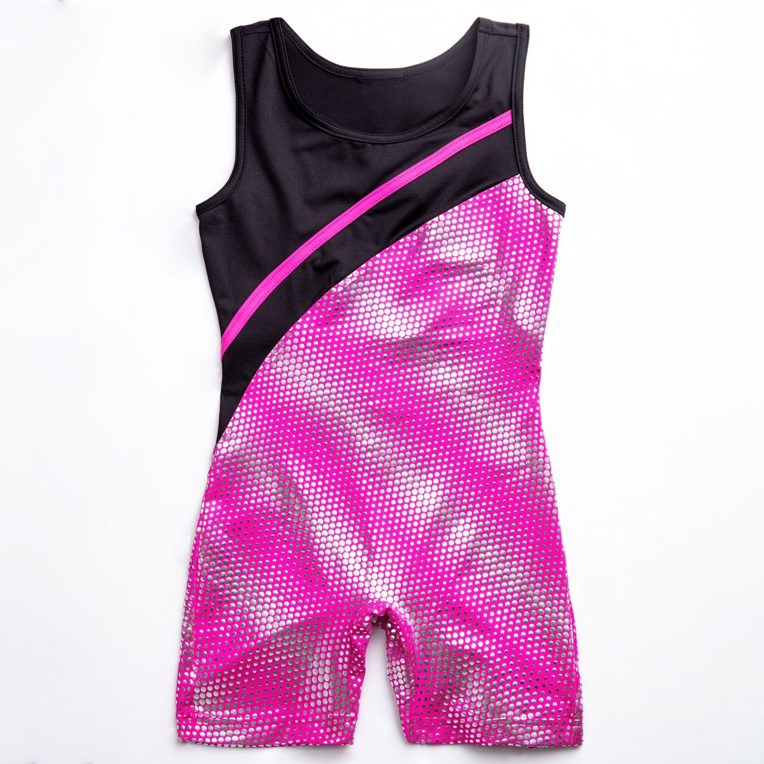 Rainbeau Moves Girls' Diagonal Strapping Biketard