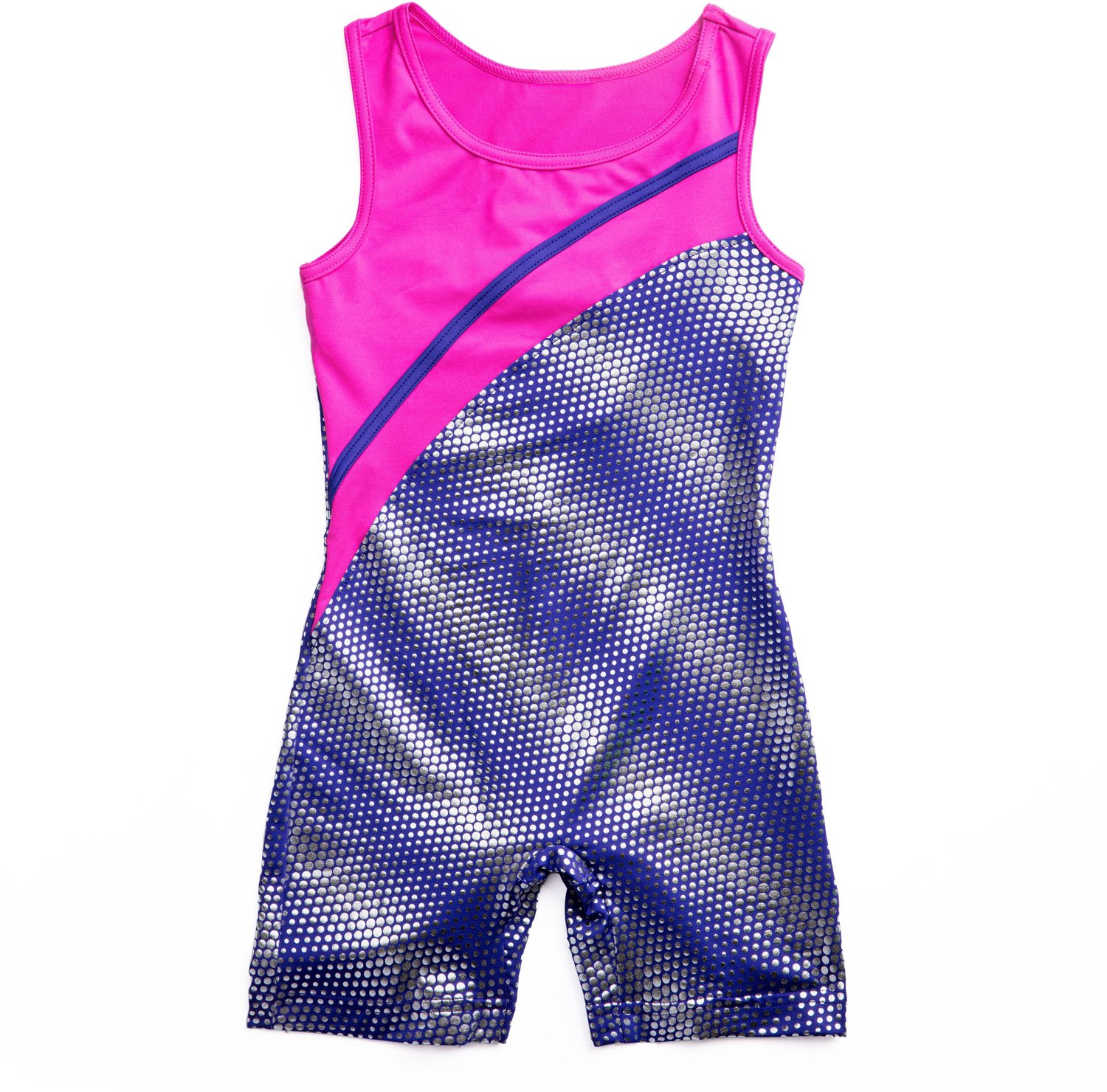 Rainbeau Moves Girls' Diagonal Strapping Biketard