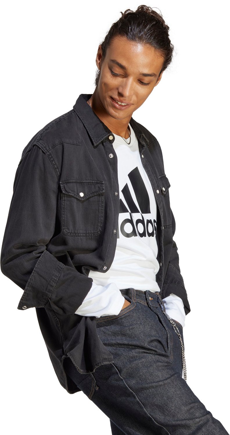 adidas Men's Essentials Brand Love Long Sleeve T-shirt                                                                           - view number 3