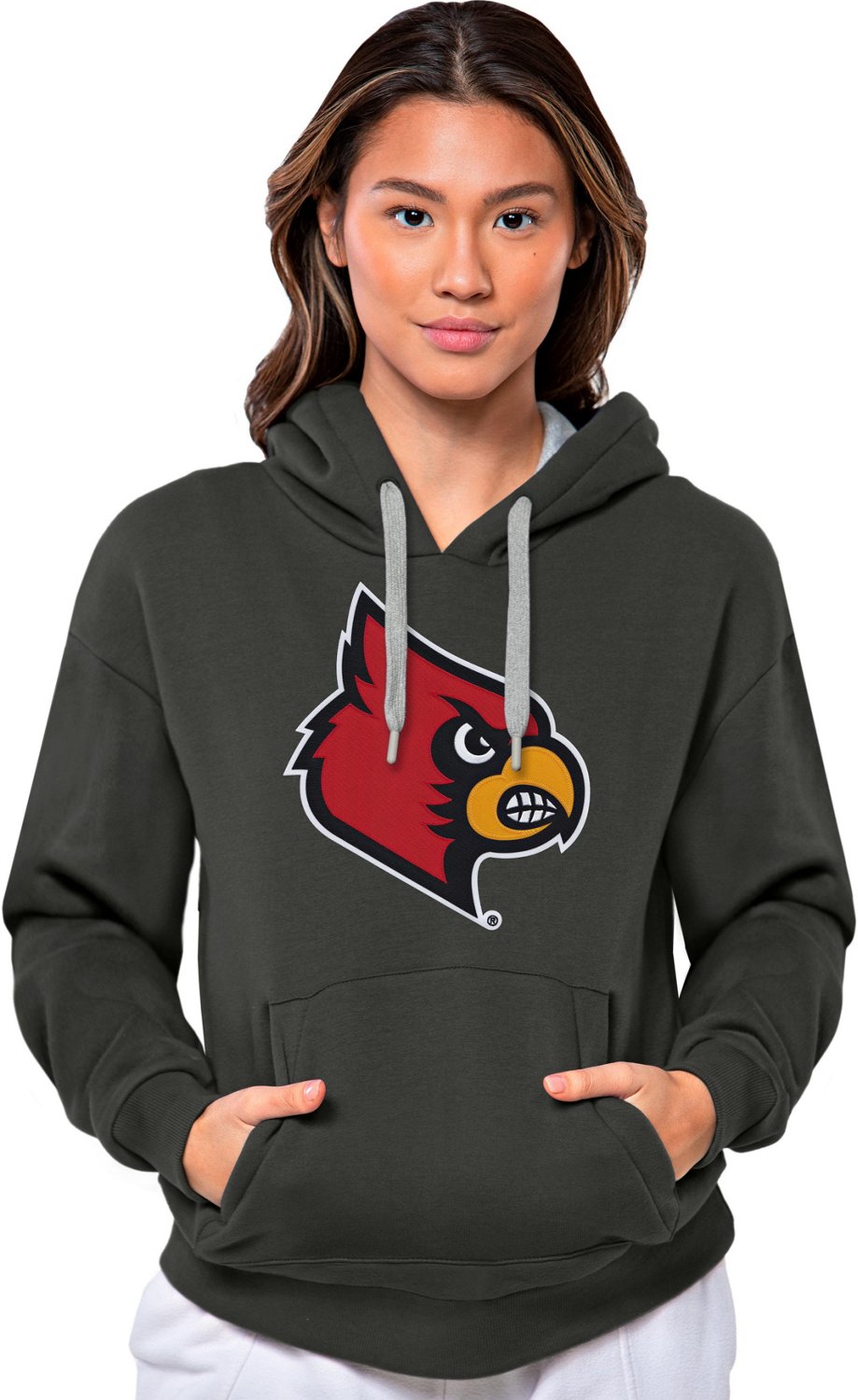 Antigua Women's University of Louisville Victory Hooded Pullover