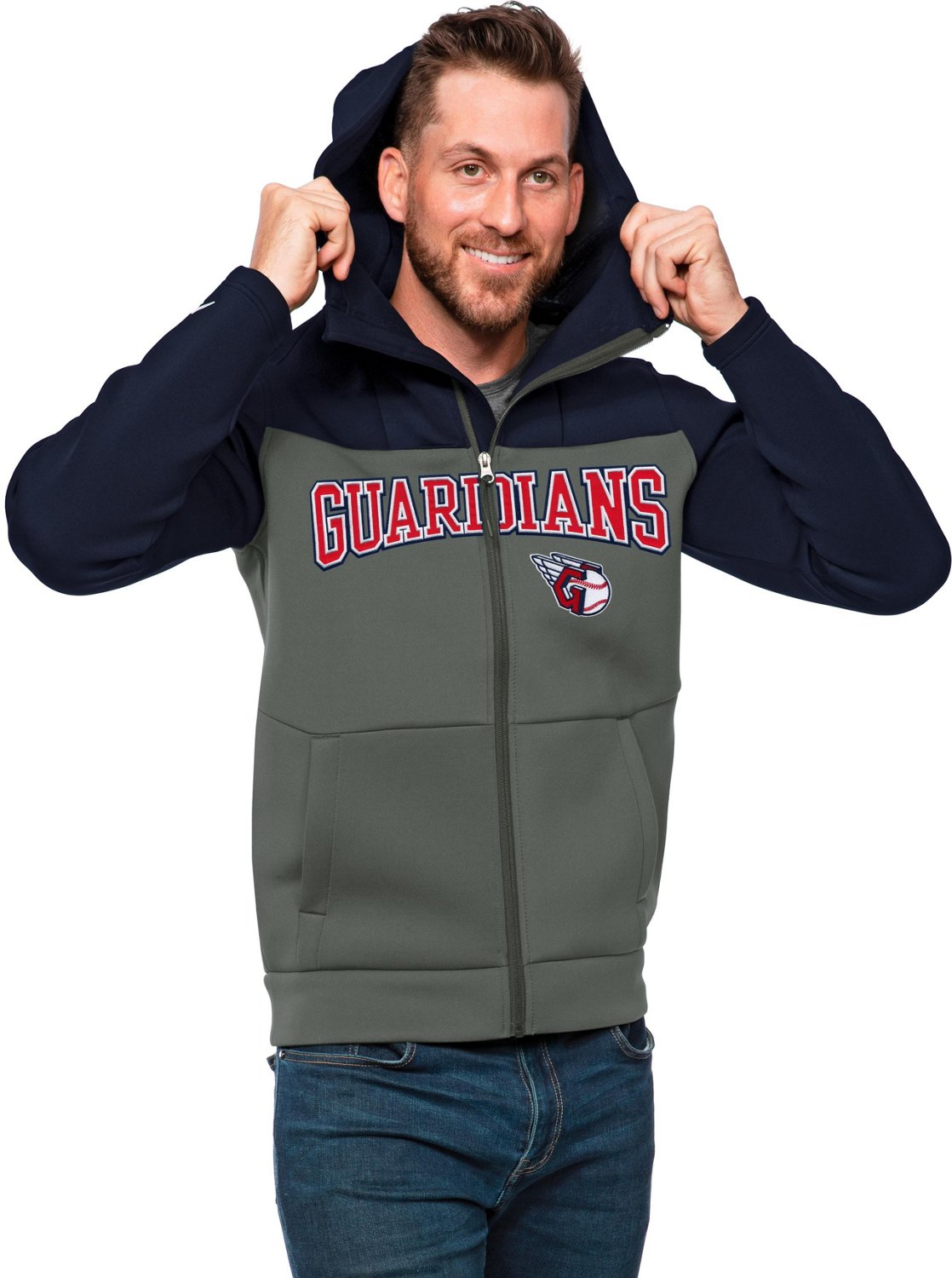 Antigua Men's Cleveland Guardians Protect Jacket