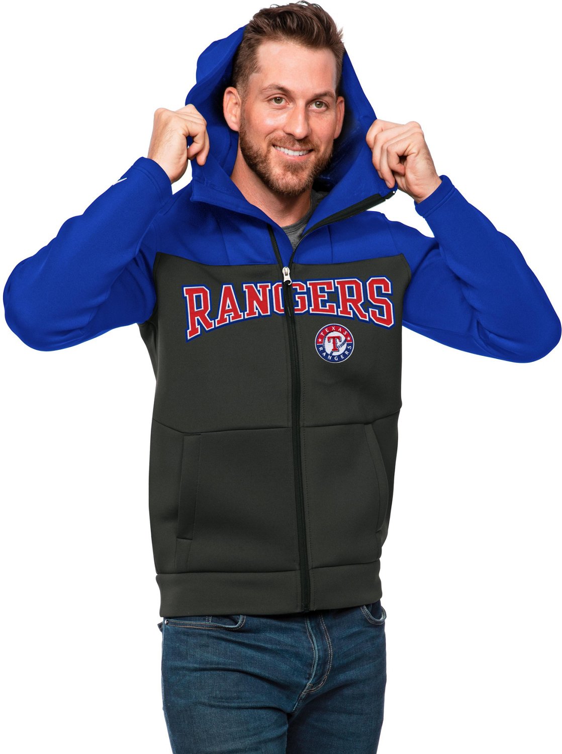 Antigua Men's Texas Rangers Protect Jacket