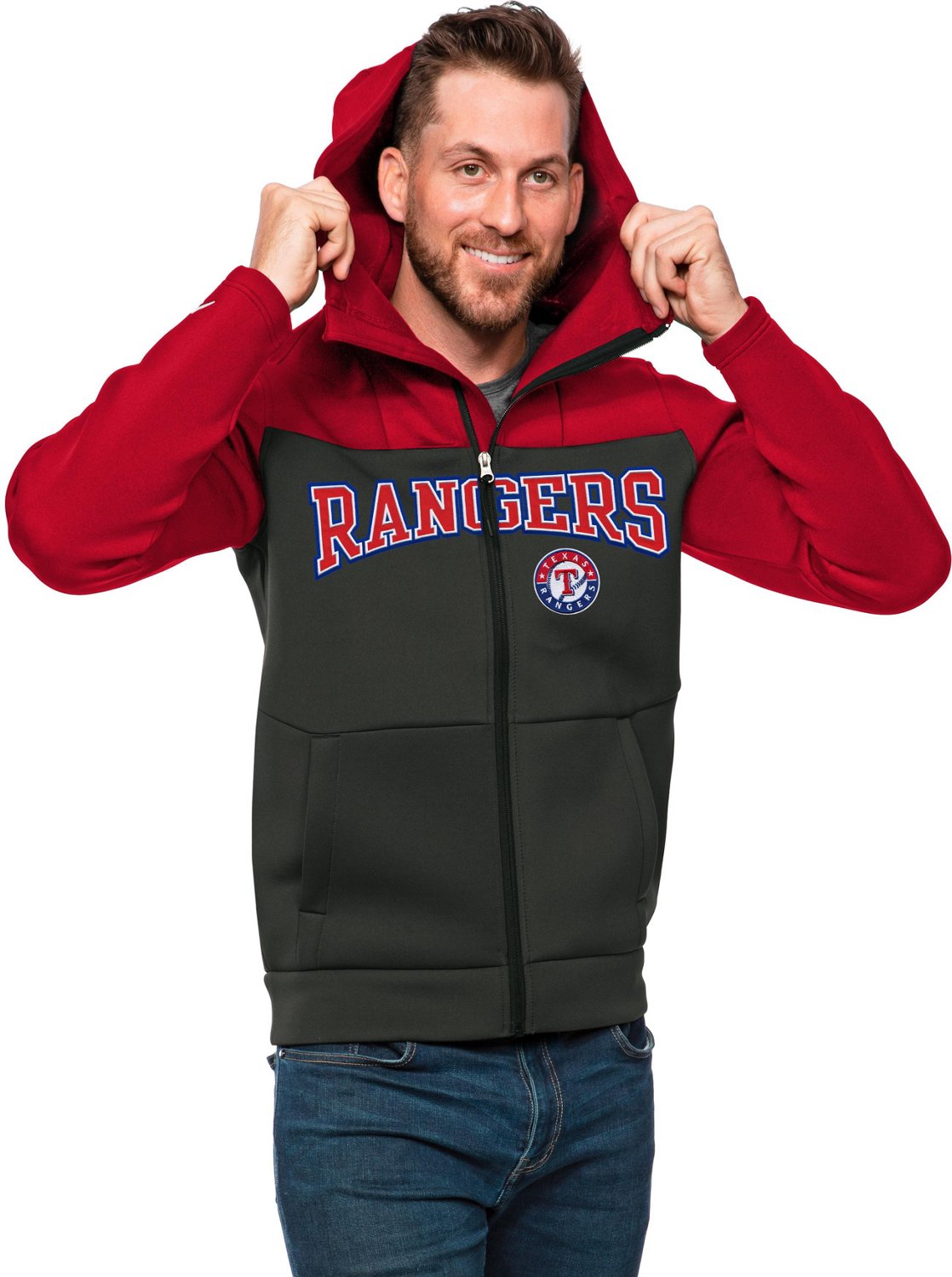 Antigua Men's Texas Rangers Protect Jacket