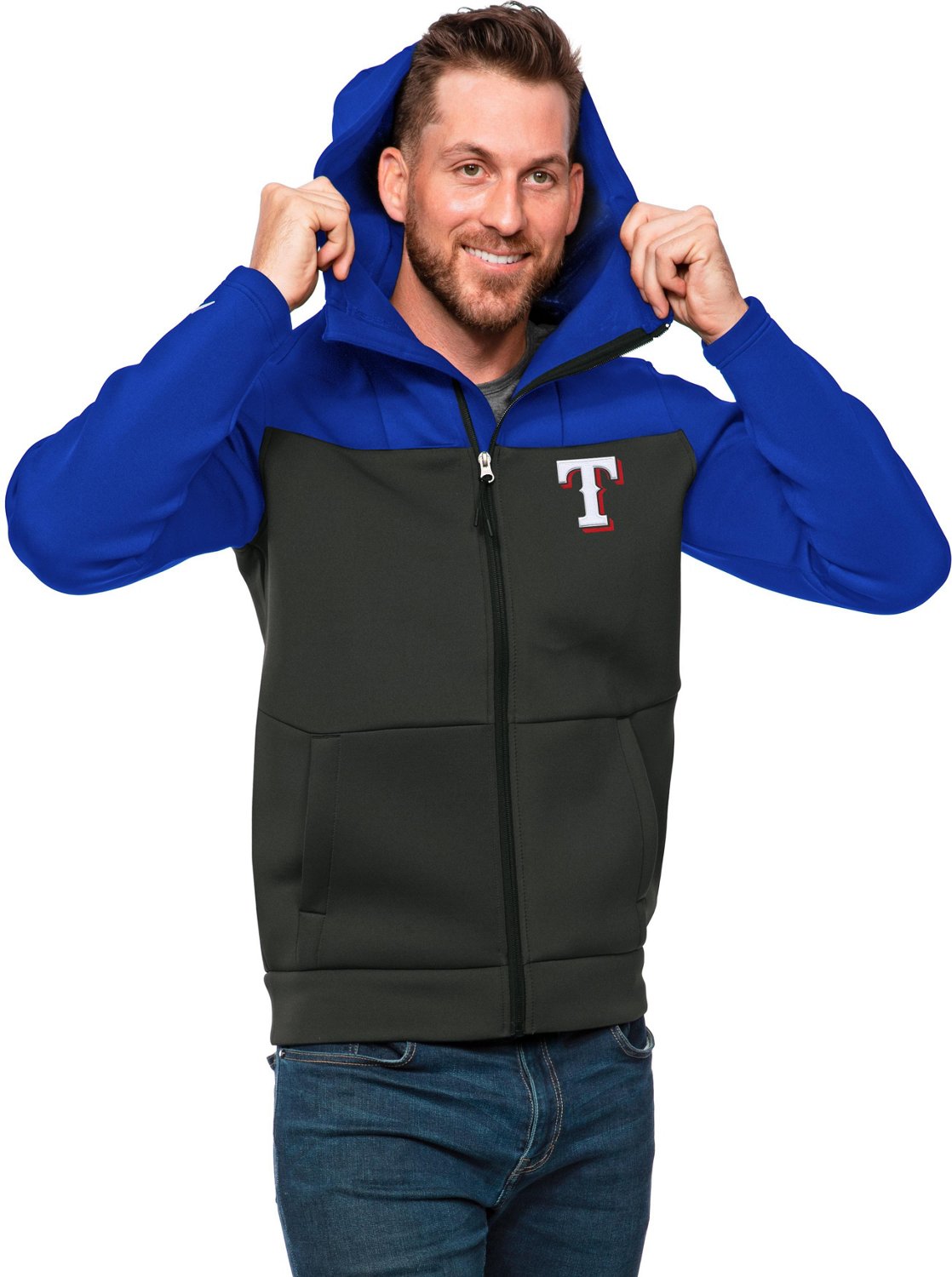 Antigua Men's Texas Rangers Protect 2 Jacket