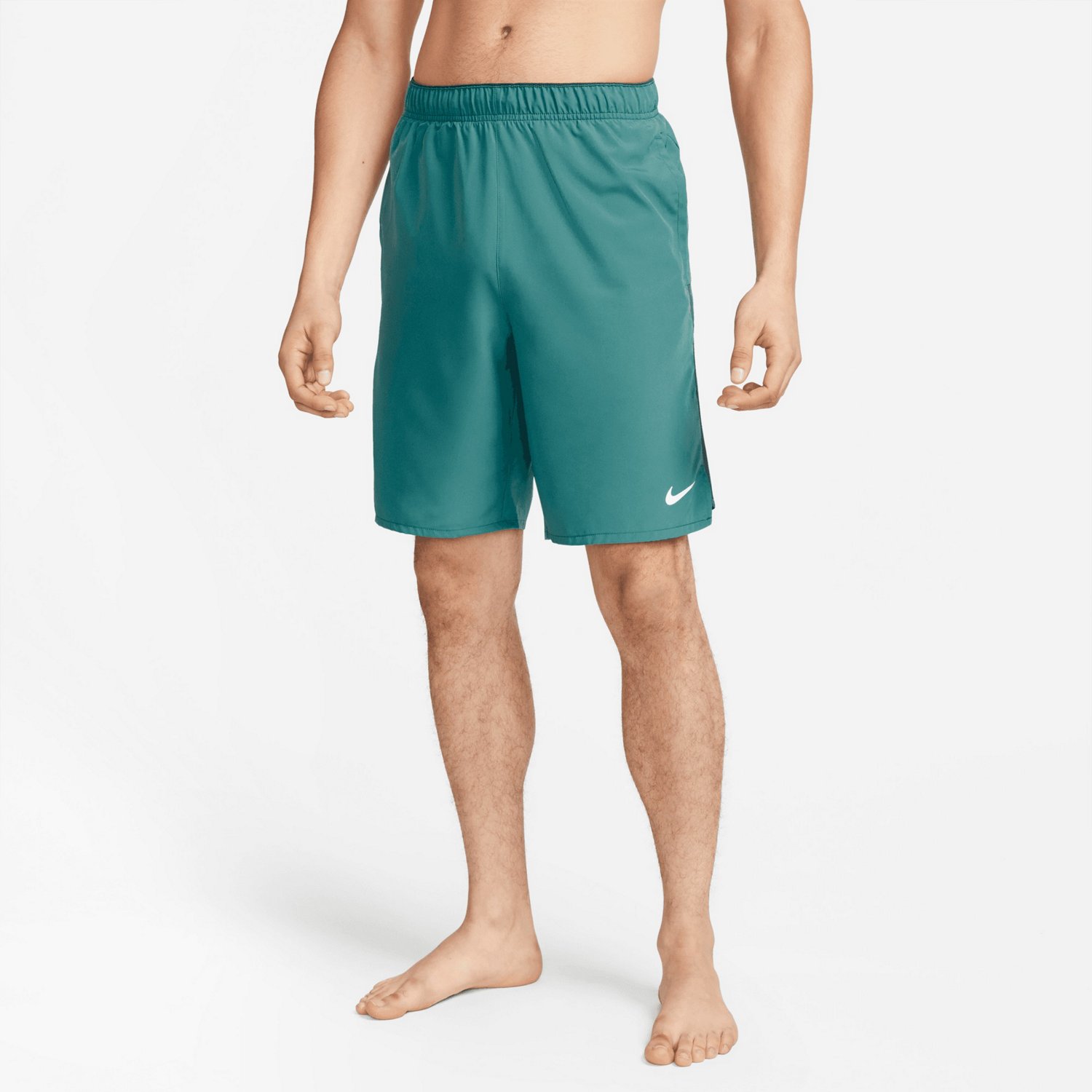 Nike Men's DriFIT Challenger Unlined Running Shorts 9 in Academy