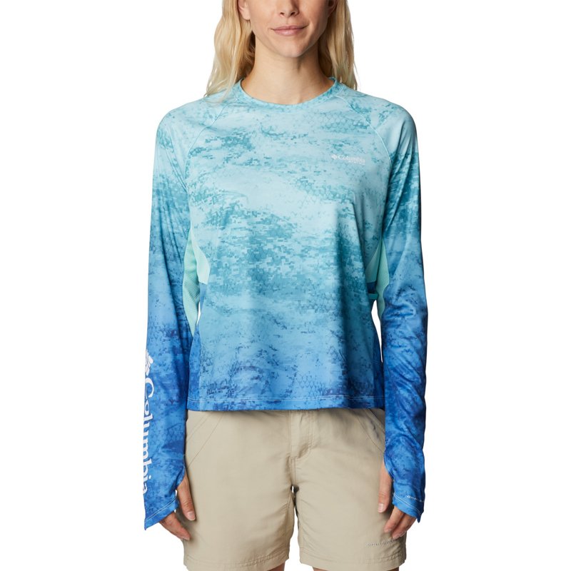 Columbia Sportswear Women's Super Tidal Tee Vent Long Sleeve T-Shirt Blue, X-Large - Women's Fishing Tops at Academy Sports