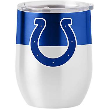 Logo Brands Indianapolis Colts 16 oz Colorblock Stainless Curved Beverage Tumbler                                               