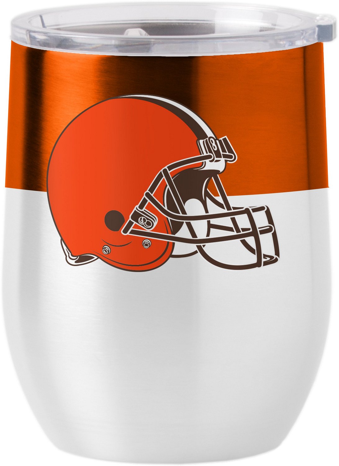 Logo Brands Cleveland Browns 16 oz Colorblock Stainless Curved Beverage Tumbler