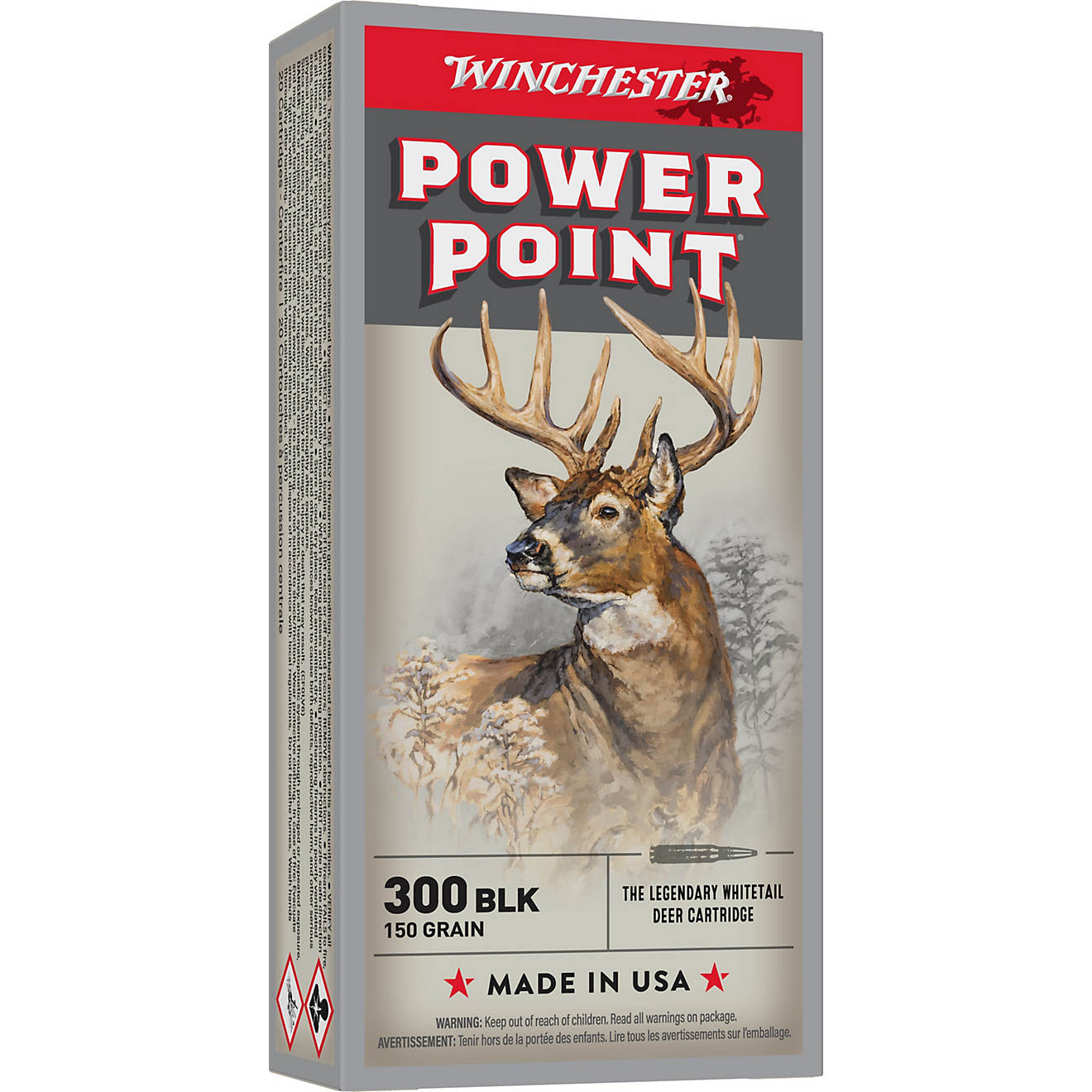 Winchester Power Point 300 Blackout 150-Grain Ammunition - 20 Rounds                                                             - view number 1