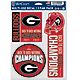 WinCraft University of Georgia 2022 CFP National Champs 5.5x7.75 Fan Decal 3-Pack                                                - view number 1 image