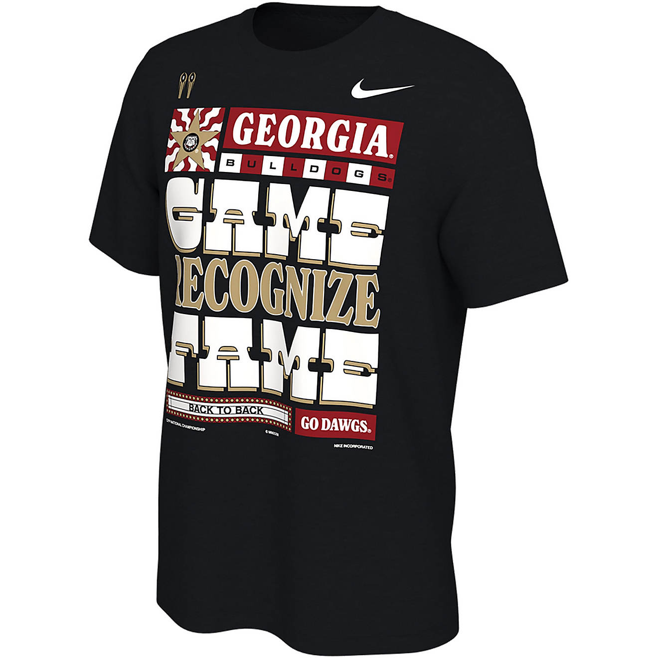 Nike Men's University of Georgia '22 National Champs Locker Room Graphic T-shirt                                                 - view number 1