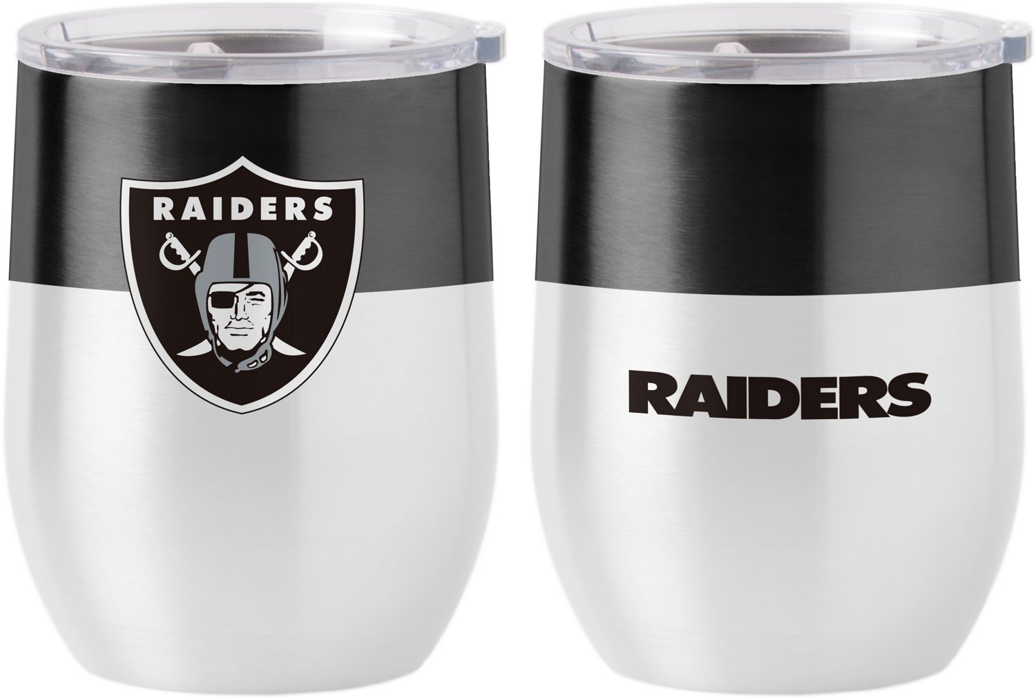 Logo Brands Las Vegas Raiders 16 oz Colorblock Stainless Curved Beverage Tumbler