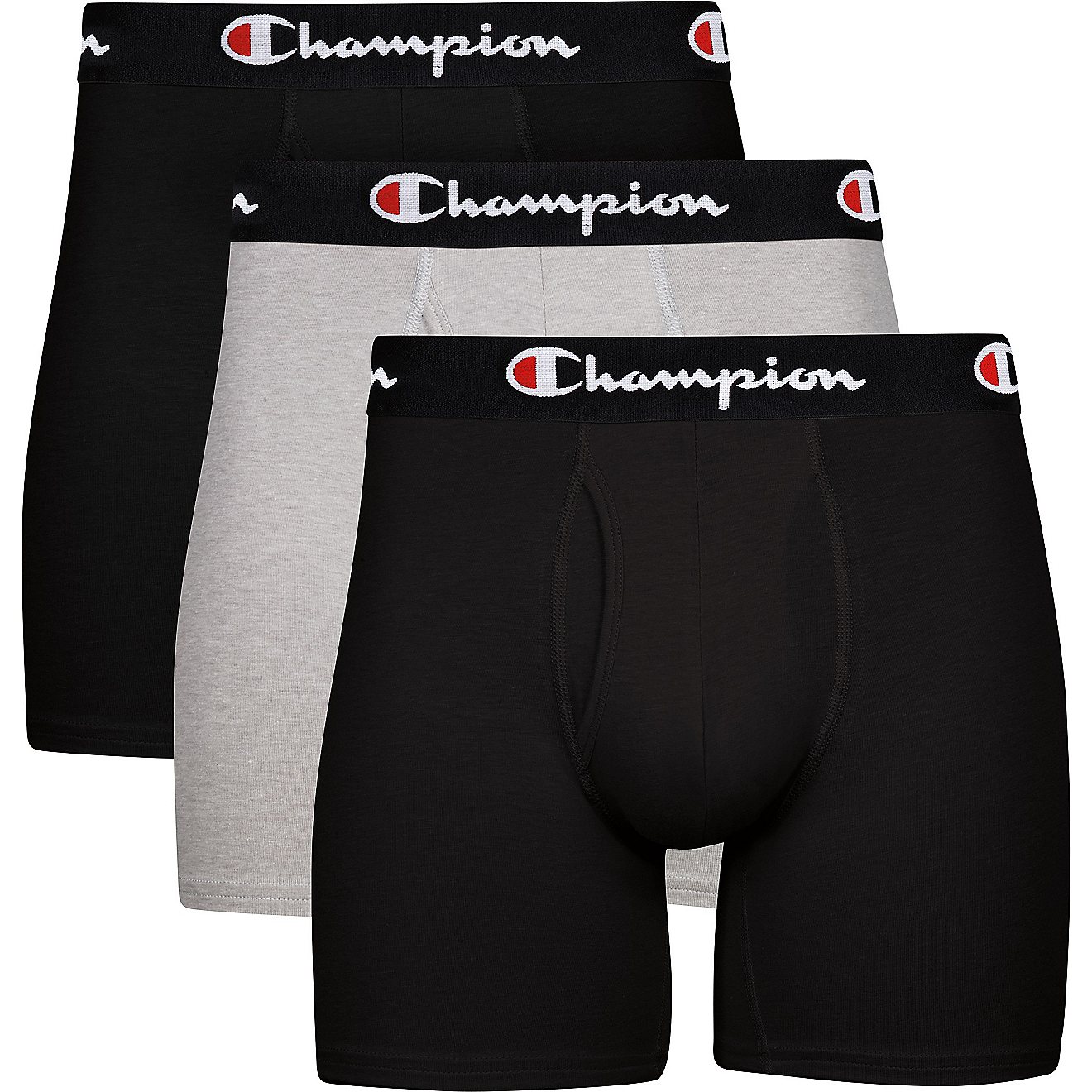 Champion Men's 95/5 Everyday Comfort Cotton Stretch Boxer Briefs 3-Pack                                                          - view number 1