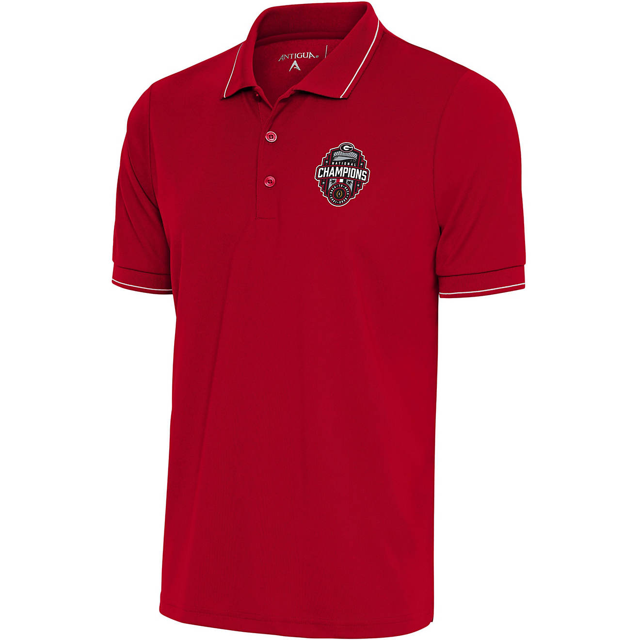 Antigua Men's University of Georgia '22 National Champs Affluent Polo Shirt                                                      - view number 1