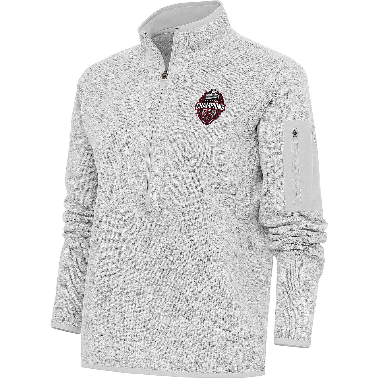 Antigua Women's University of Georgia '22 National Champs Fortune 1/4 Zip Long Sleeve Sweater                                    - view number 1